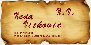 Neda Vitković vizit kartica